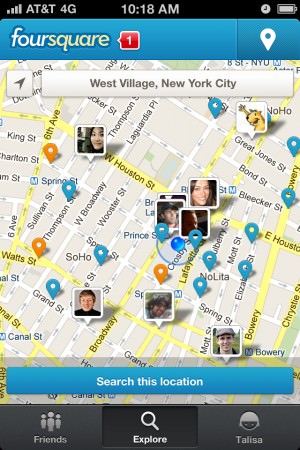 Wer treibst sich gerade wo herum? Foursquare zeigt es.