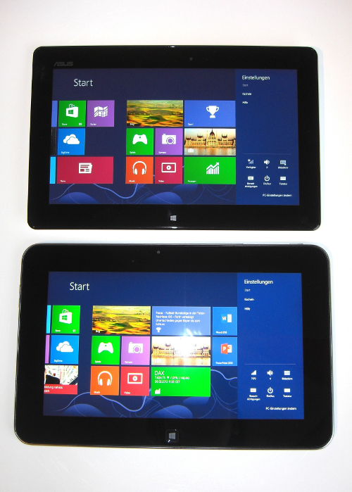 Asus VivoTab Smart und Dell XPS 10 Displays