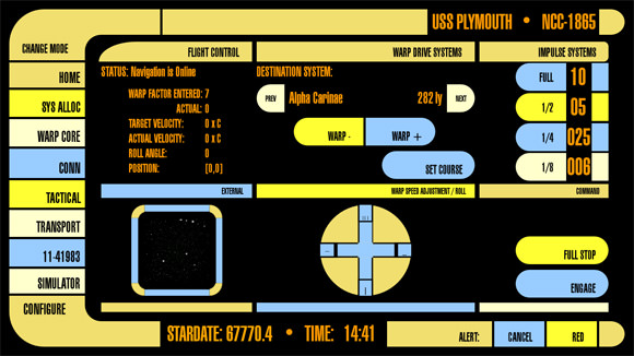 LCARS Interface App
