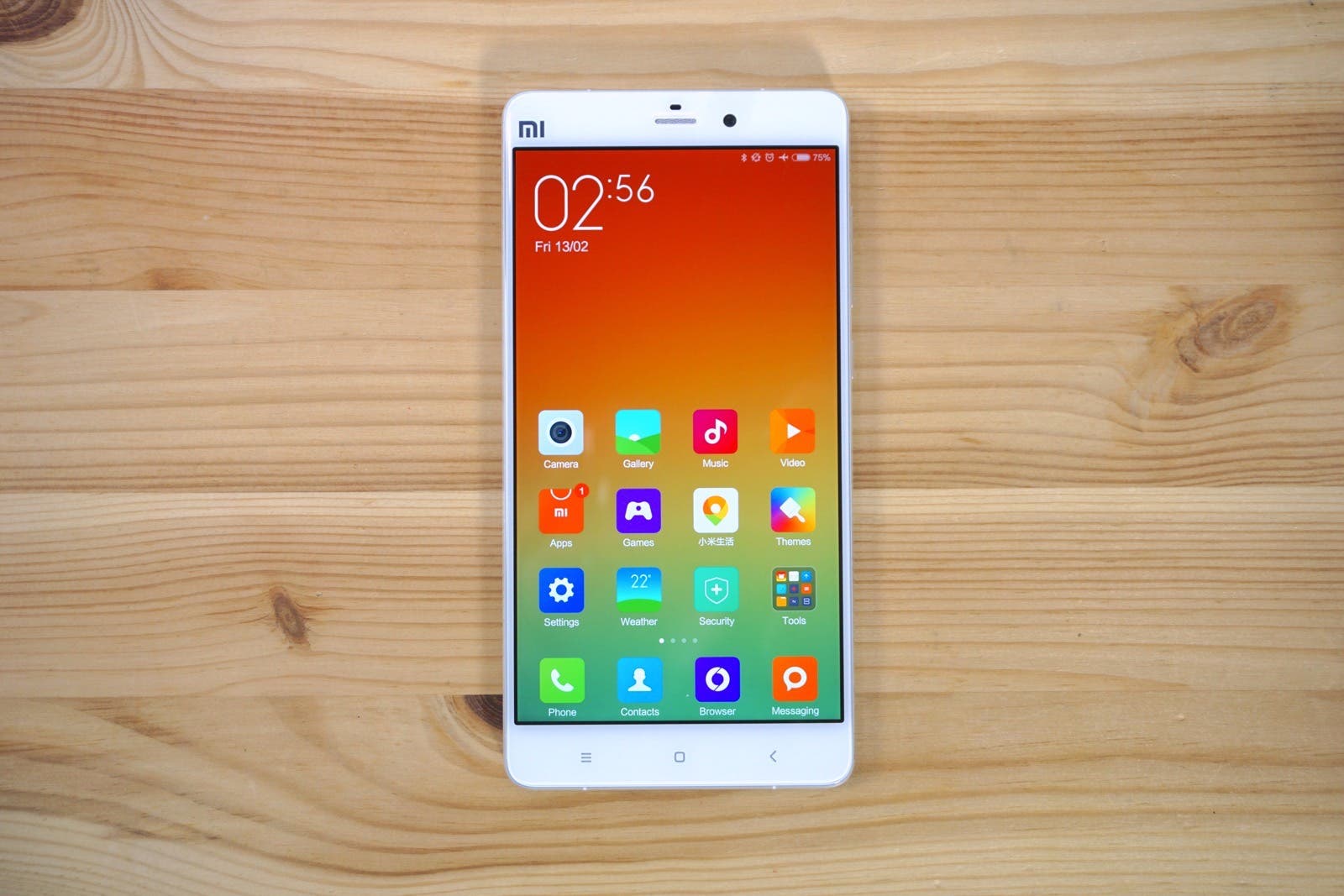 Xiaomi Mi Note Display Homescreen
