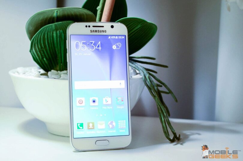 Samsung Galaxy S6 Vorderseite weiß