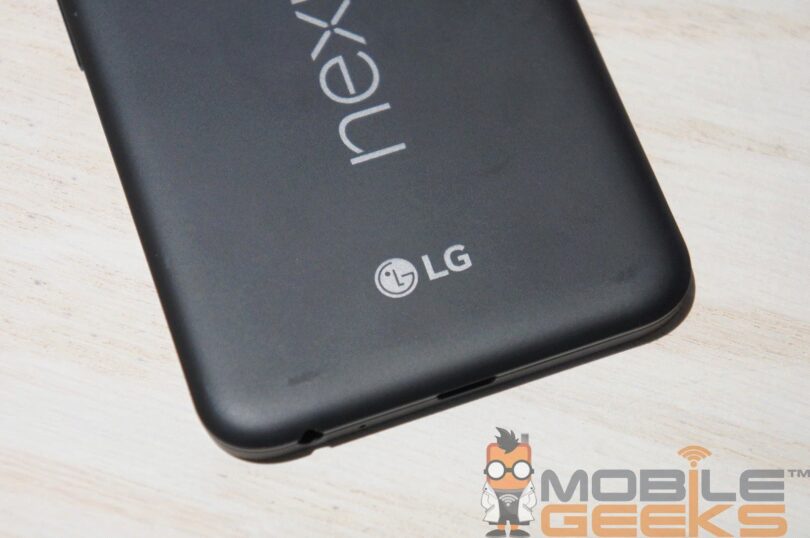 Nexus 5X von hinten, untere Hälfte