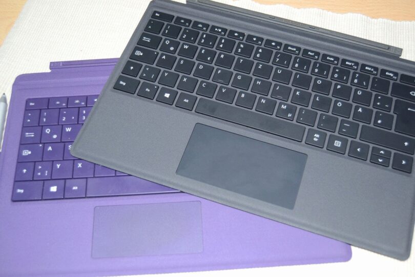 Vergleiche TypeCover Surface Pro 4 vs Surface Pro 3