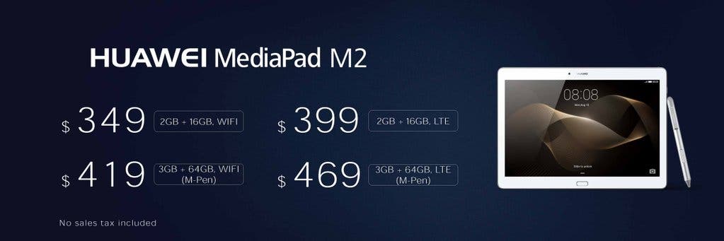 Huawei MediaPad M2 Preise