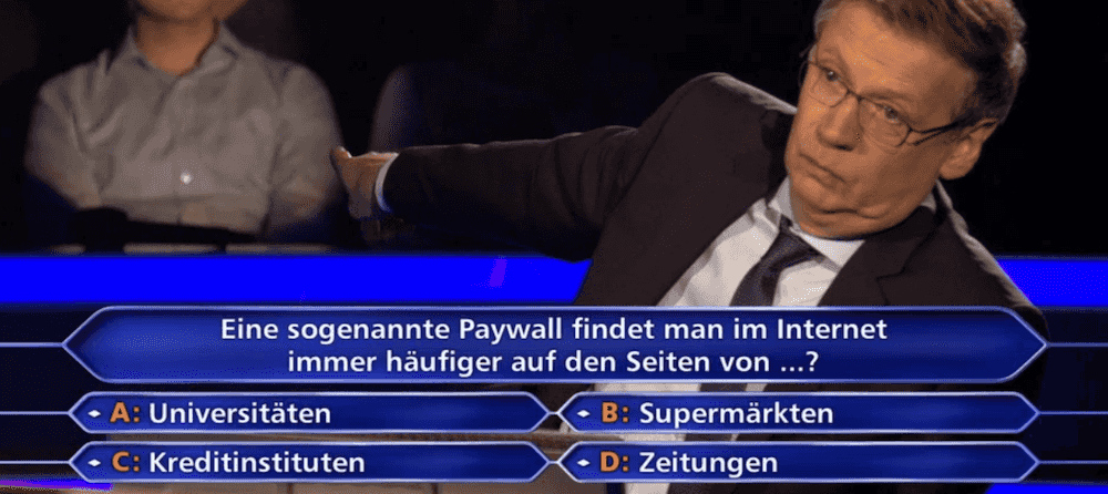 Paywall Wer wird Millionär