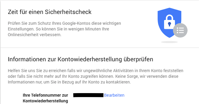 Google Sicherheitscheck