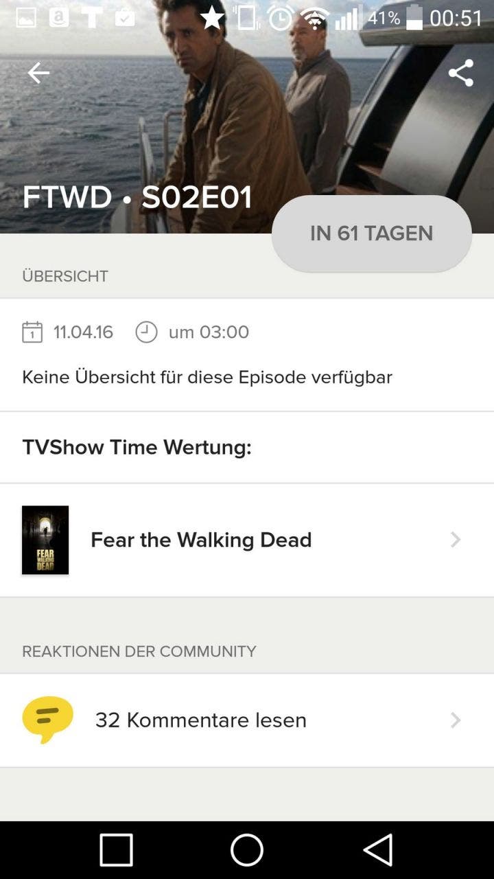 TVShow Time - Übersicht FTWD