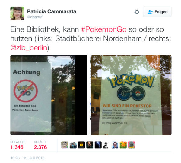 Pokemon Go Bibliothek