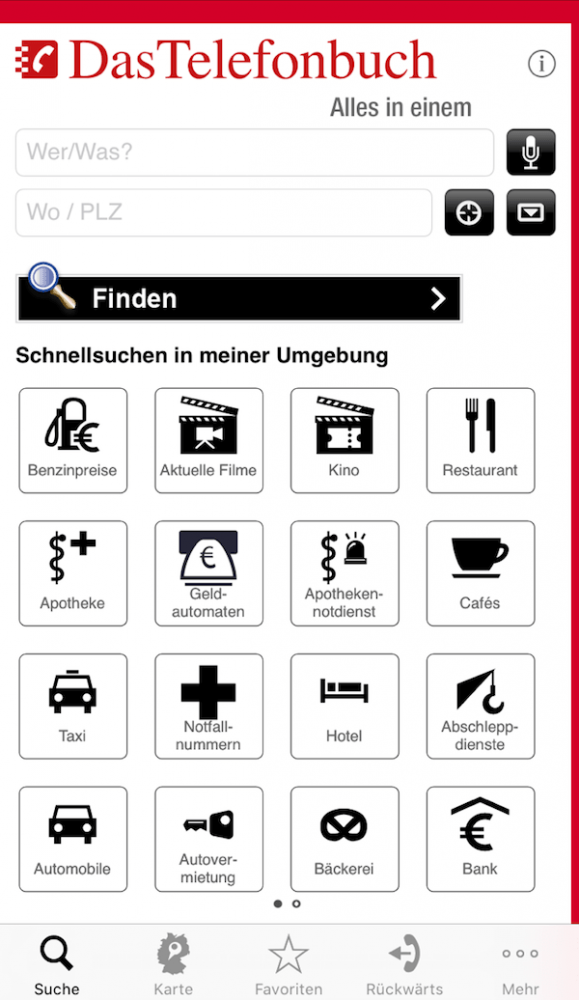 Alles in einem: Mit der App von Das Telefonbuch