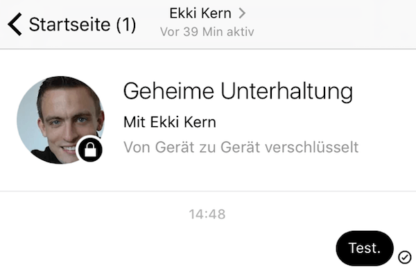 Facebook Messenger geheime Unterhaltung