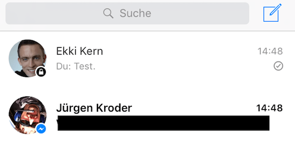 Facebook Messenger geheime Unterhaltung