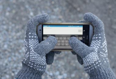 Taps Handschuh Fingerabdruck Scanner Smartphone iPhone Android