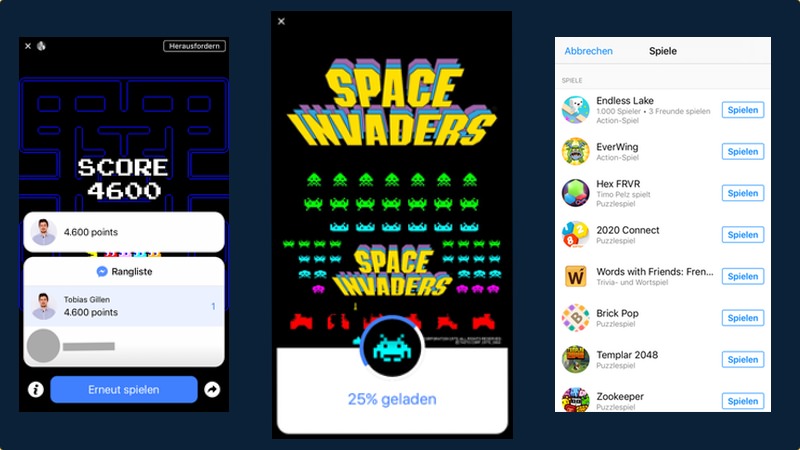 Facebook Messenger Spiele