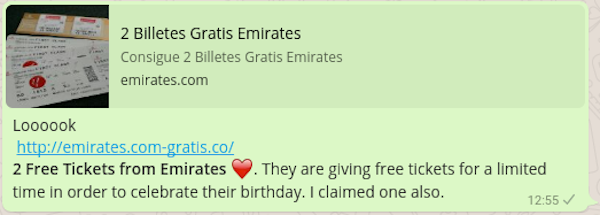 whatsapp emirates