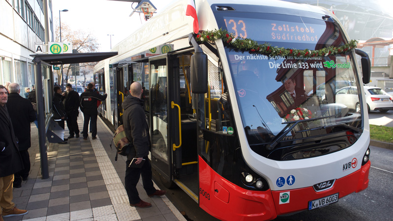 Einer der neuen E-Busse. Bild: Jörg Heupel