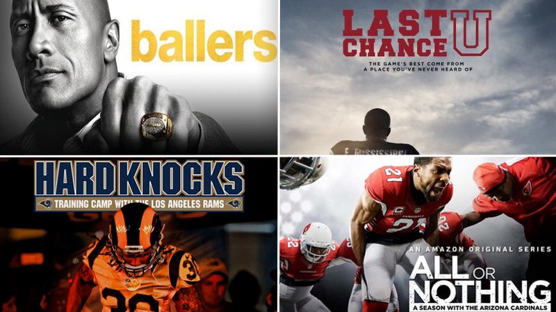 Football NFL Serien Ballers Last Chance U Hard Knocks All or Nothing