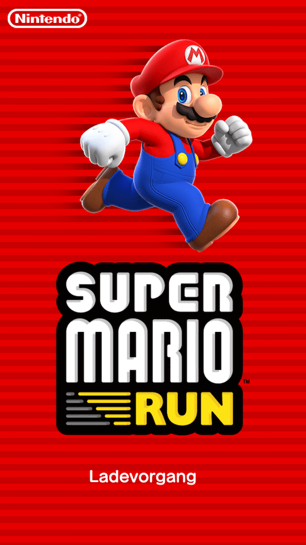 Super Mario Run Startbildschirm