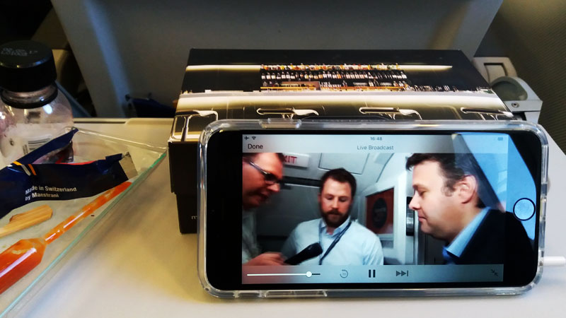 Live-Stream im Lufthansa-Flugzeug