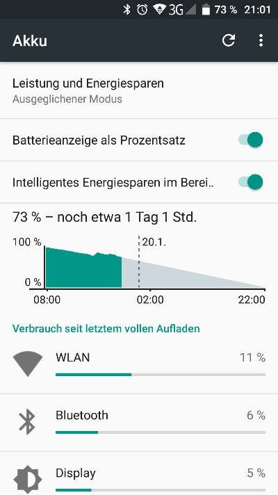 Umi Plus E Akkulaufzeit Energiesparen