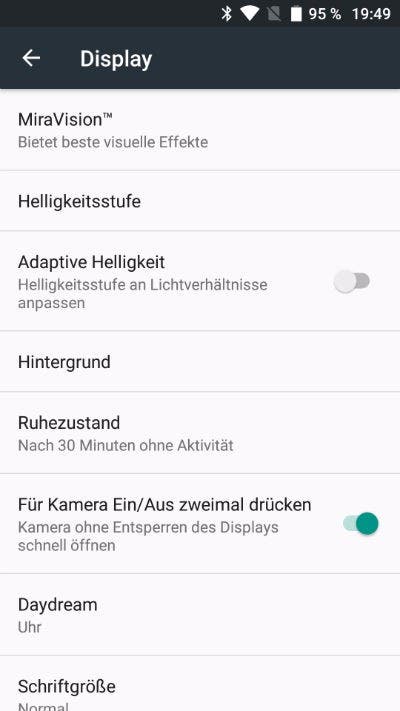Umi Plus E Displayeinstellungen