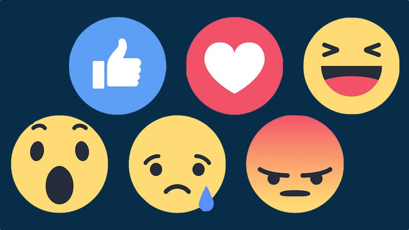 Facebook Emotions Like Love Haha Traurig Wütend Wow