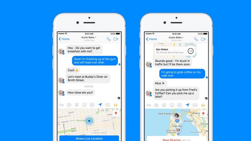 Facebook, Messenger, Live, Tracking, Location, Live Location