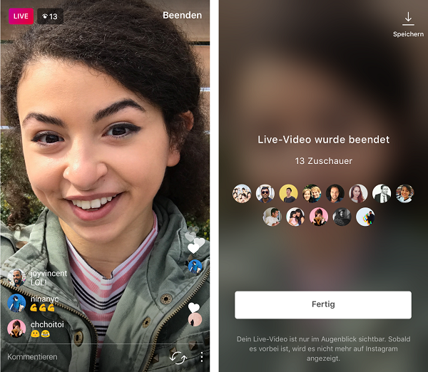 Instagram, Livestream, Livestreaming