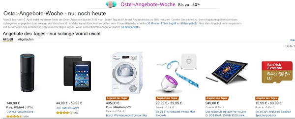 Amazon, Ostern