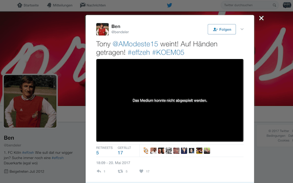 Twitter Video DFL Rechte