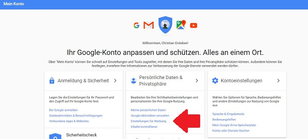 Google, Ad Tracking, Daten