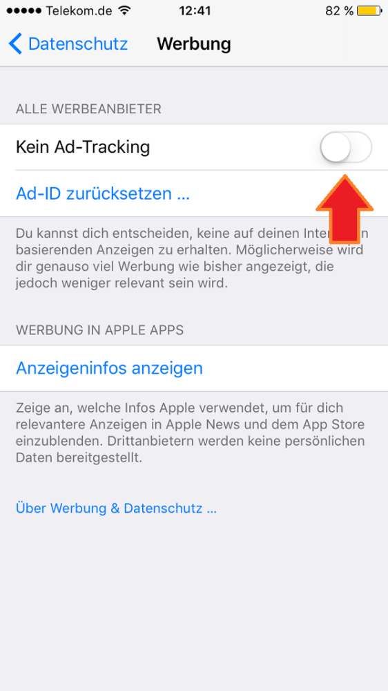 Apple. Ad Tracking