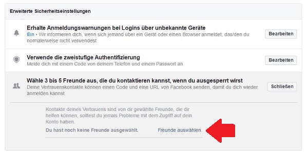 Facebook-Konto, Sicherheit, Security