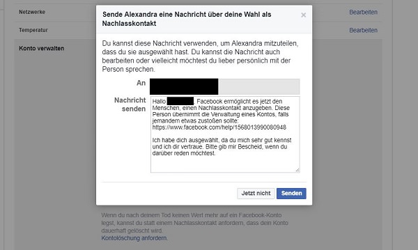 Facebook, Facebook-Konto, Tod, Gedenkzustand, Nachlasskontakt