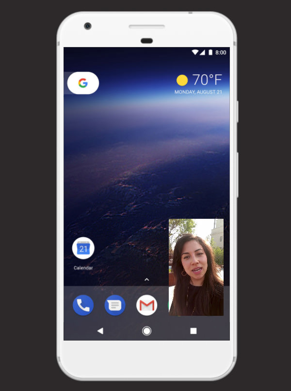 Bild-in-Bild PIP Modus Android 8.0 Android 8 Oreo