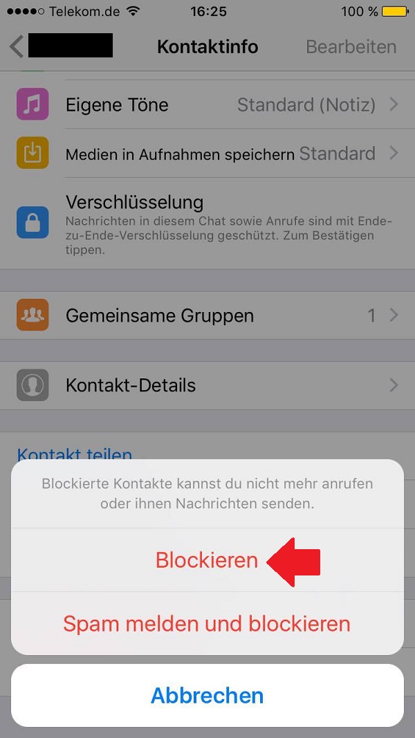 WhatsApp, Messenger, WhatsApp-Kontakte blockieren