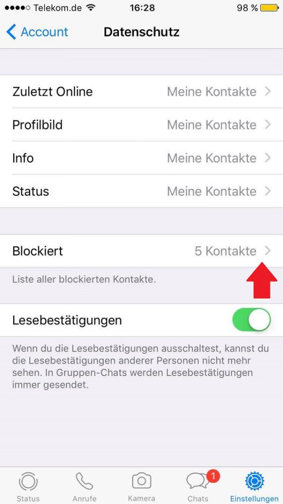 WhatsApp, Messenger, WhatsApp-Kontakte blockieren