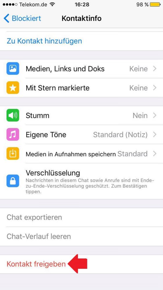 WhatsApp, Messenger, WhatsApp-Kontakte blockieren