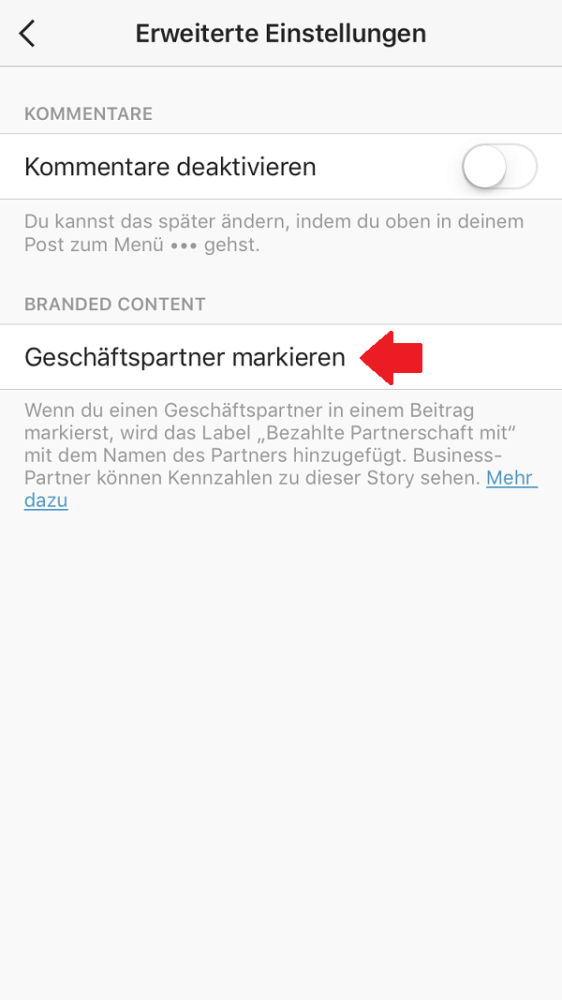 Instagram, Kennzeichnung, Instagram-Beiträge