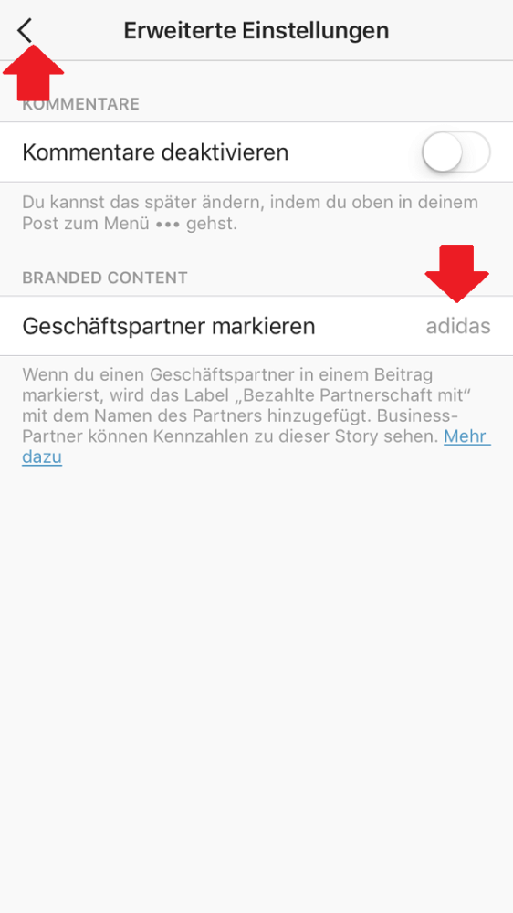 Instagram, Kennzeichnung, Instagram-Beiträge