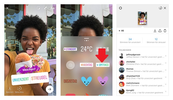 Instagram, Instagram Stories, Stories, Storytelling, Umfragen in Instagram Stories