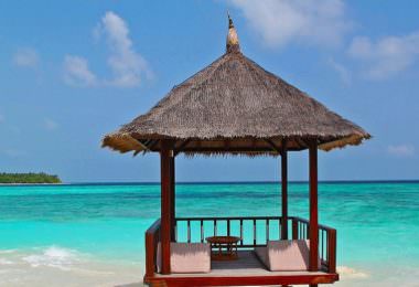 Malediven, Strand, Bungalow, Meer, Butler