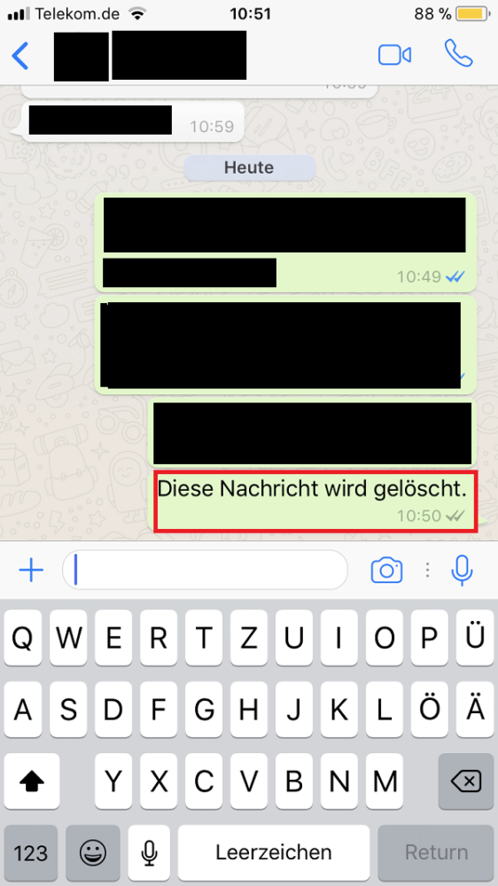 WhatsApp, WhatsApp Nachrichten löschen, WhatsApp-Nachrichten löschen