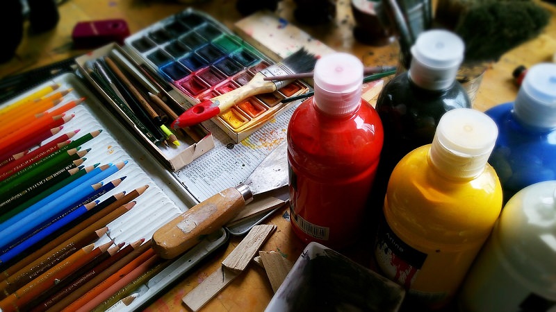 Maler, Malerei, Stifte, Farben, visuelle Kommunikation