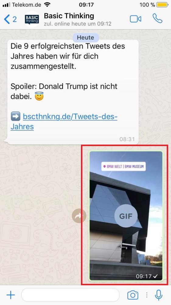 WhatsApp, GIFs