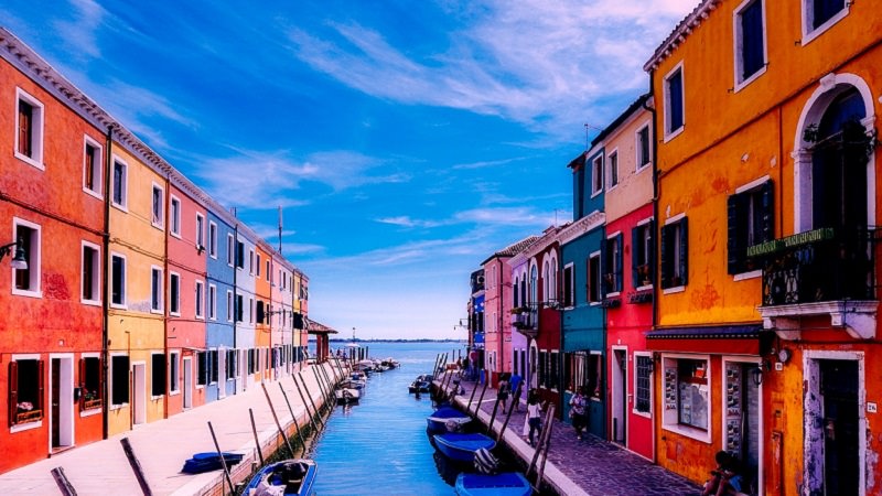 Burano, Venedig, Italien, Farben, Meer, iPhone