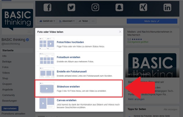 Facebook, Slideshow, Video-Slideshow, Facebook Slideshow