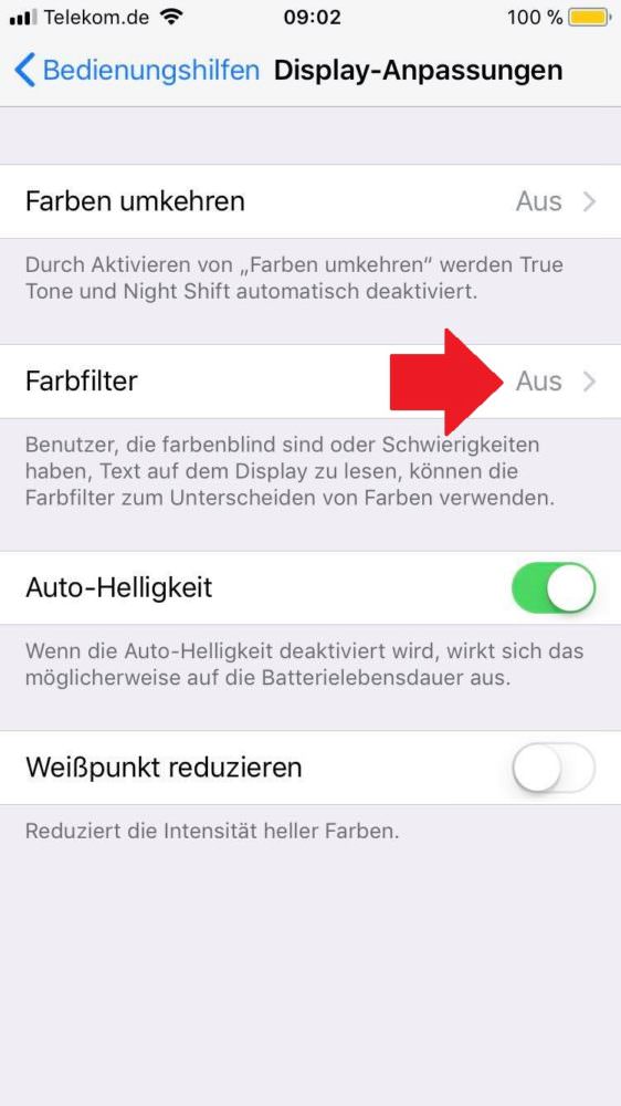 iPhone, Schwarz-Weiß-Modus, Schwarz-Weiß, Graustufen