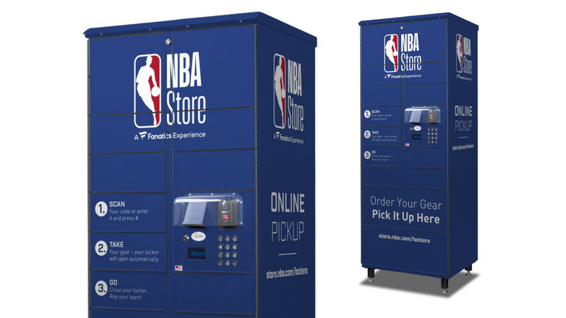 NBA Store bietet Self-Service-Schließfächer für Online-Bestellungen