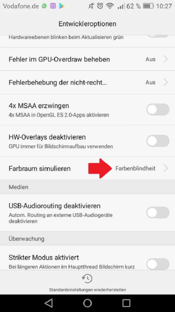 Android, Schwarz-Weiß-Modus, Huawei, Samsung, One Plus