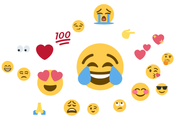 Die 20 beliebtesten Emojis (Quelle: Brandwatch Emoji Report)